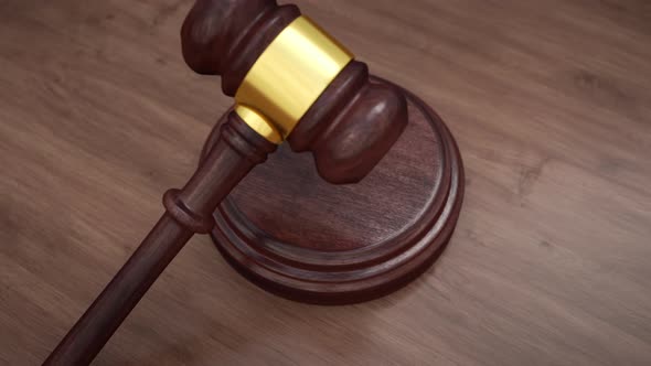 Courtroom Wooden Gavel Ruling V2