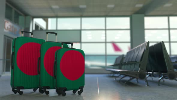 Travel Suitcases Featuring Flag of Bangladesh