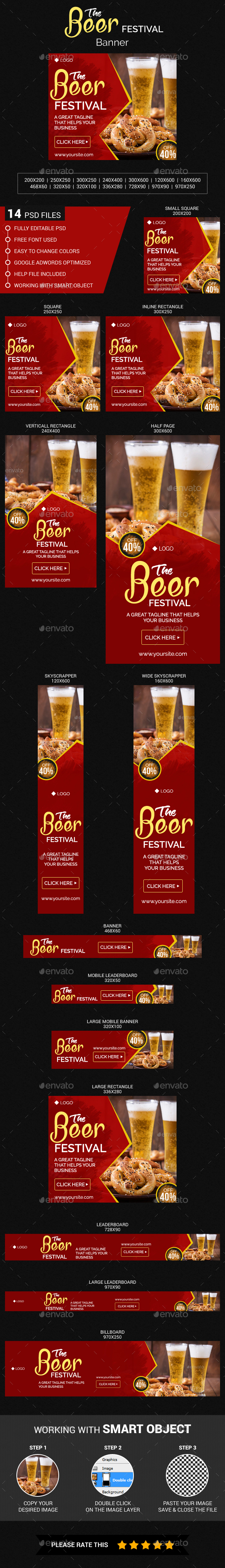 Beer Festival Banner - Banners & Ads Web Elements