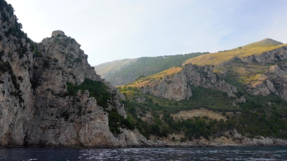 Ship Trip Around Capri Island