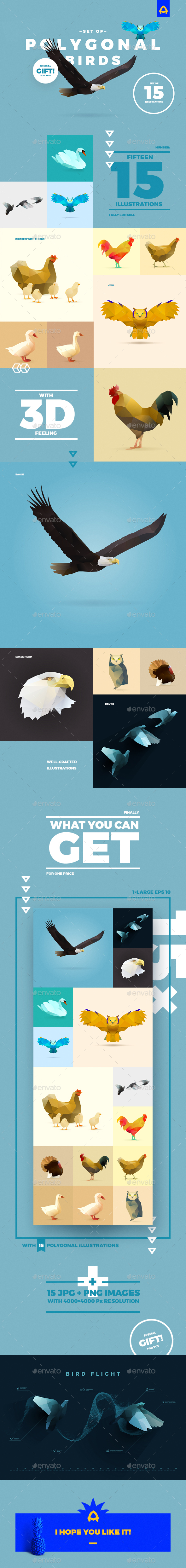 GraphicRiver Polygonal Birds 20592757 GraphicRiver Polygonal Birds 20592757