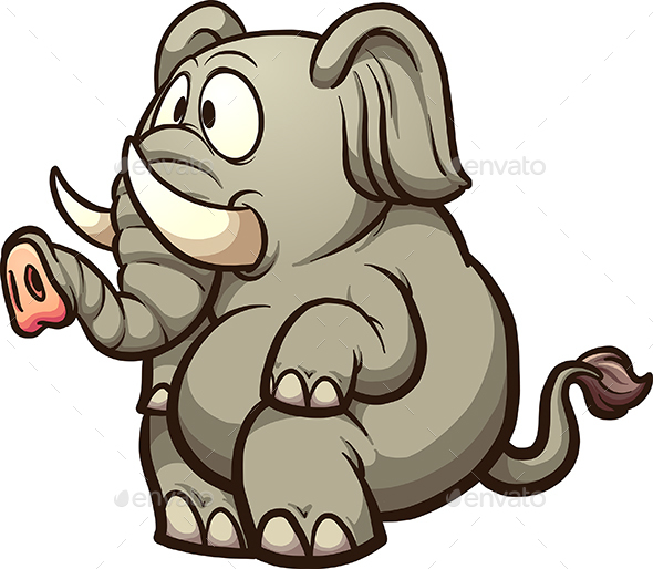 Cartoon Elephant - Animals Characters