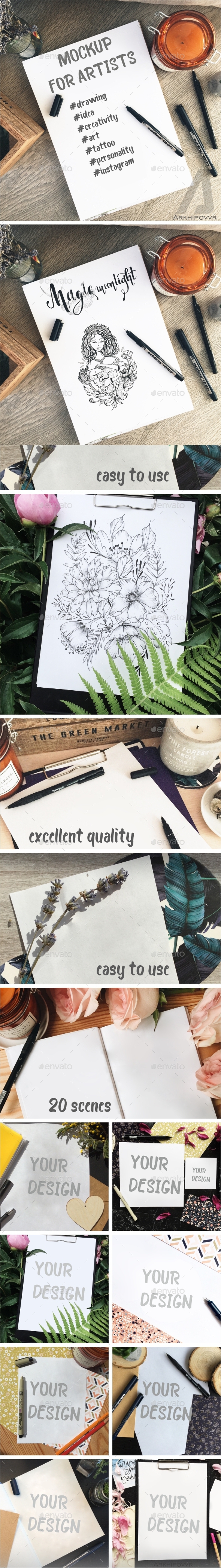 Mockup for Artists - Product Mock-Ups Graphics