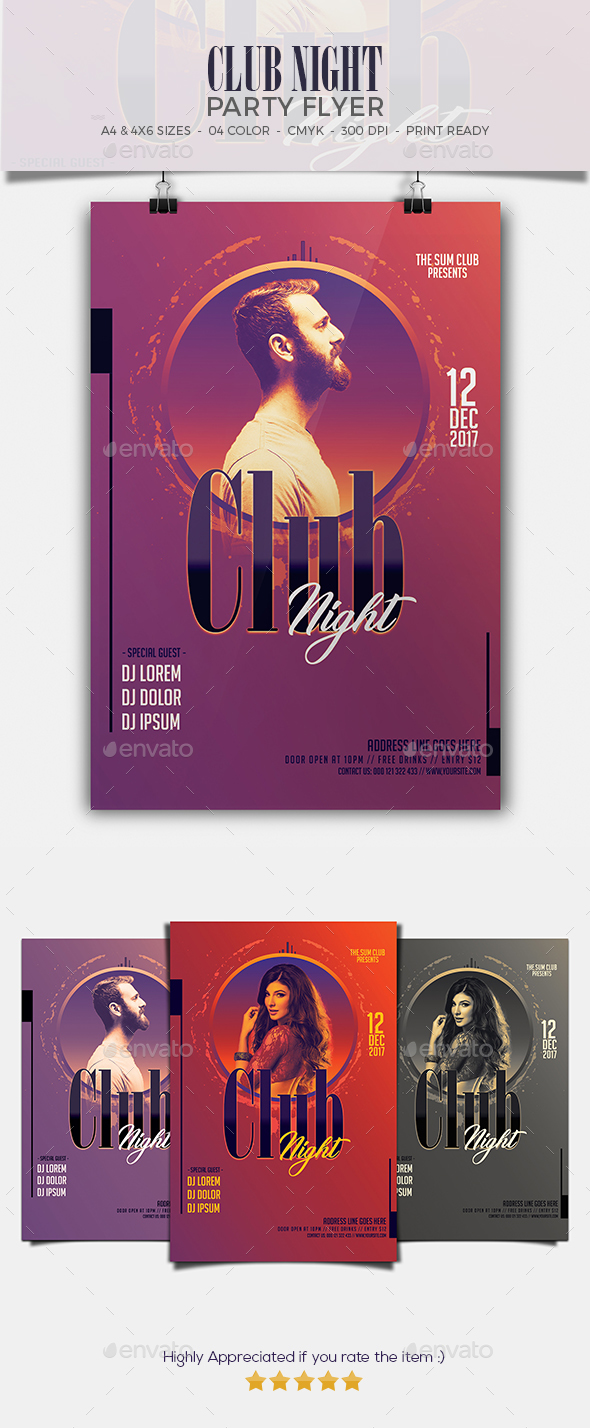 Club Night Party Flyer - Clubs & Parties Events