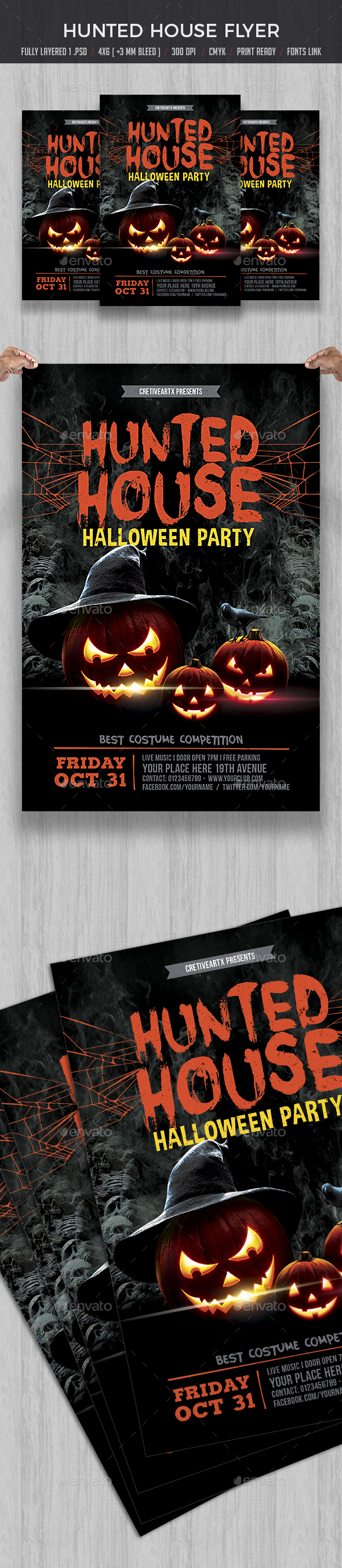 Hunted House Flyer - Events Flyers