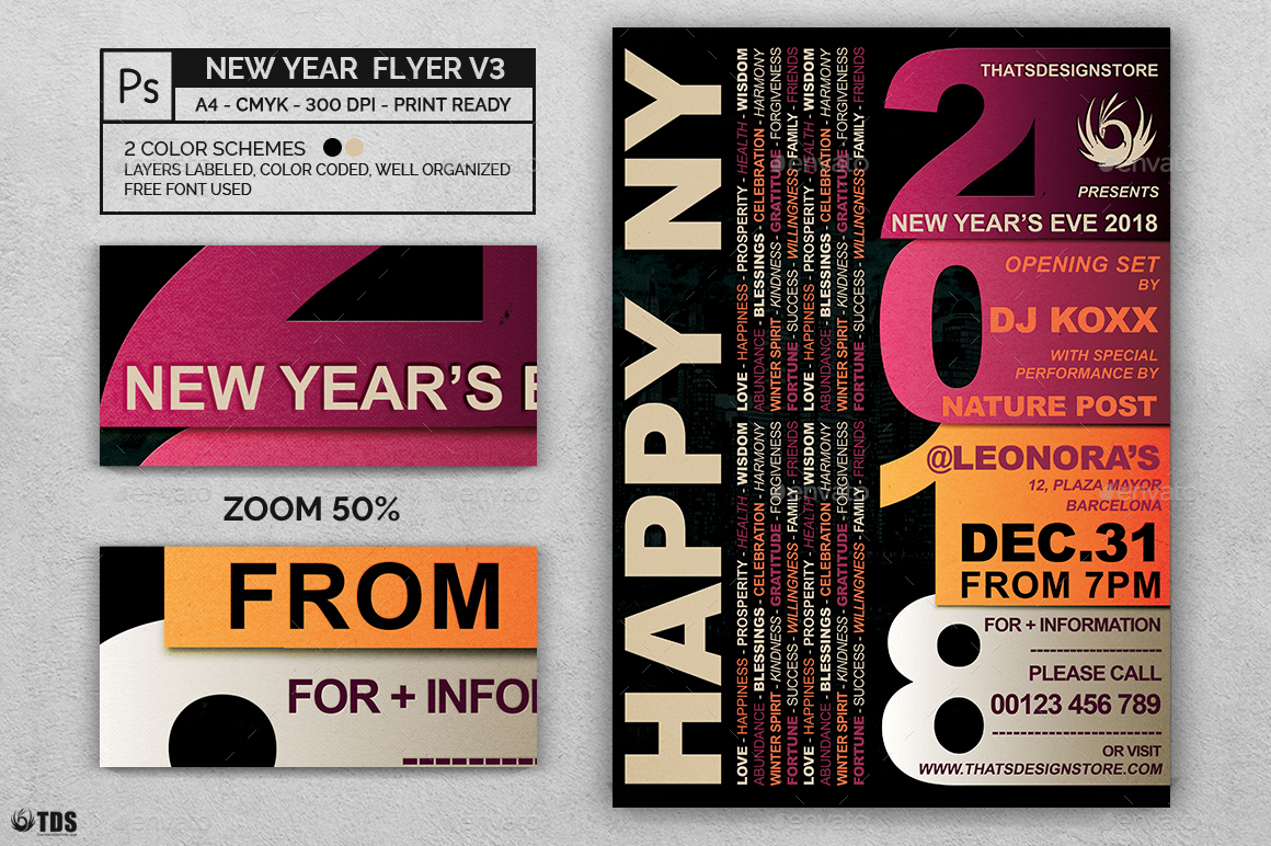 new years flyer template