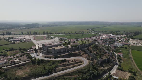 Castle of Montemor-o-Velho, medieval fortress and National Monument. Aerial view