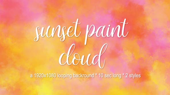 Sunset Paint Cloud