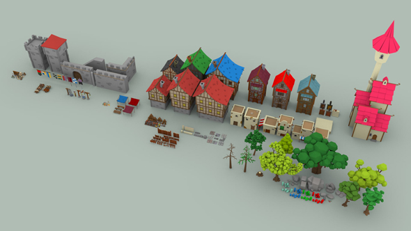 3DOcean Medieval City Pack 20595897 3DOcean Medieval City Pack 20595897