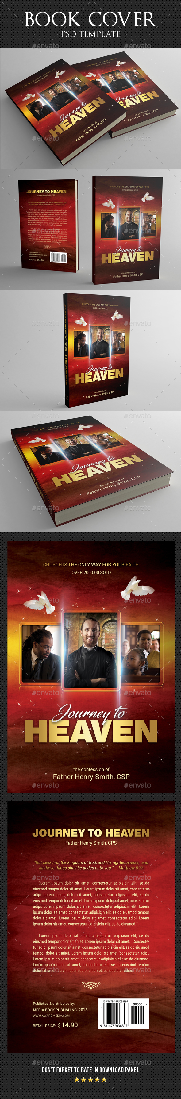 Journey To Heaven Book Cover Template - Miscellaneous Print Templates
