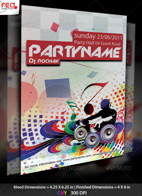 Beautiful DJ Night Poster/Flyer Template - Clubs & Parties Events