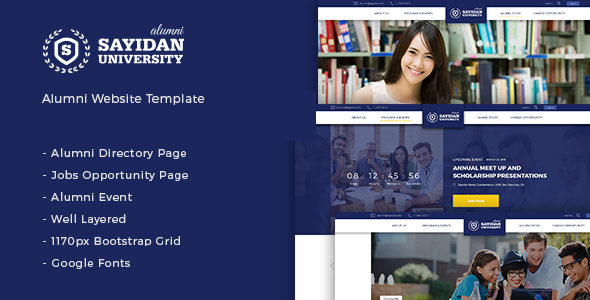 Sayidan - University Alumni WP theme - Education WordPress