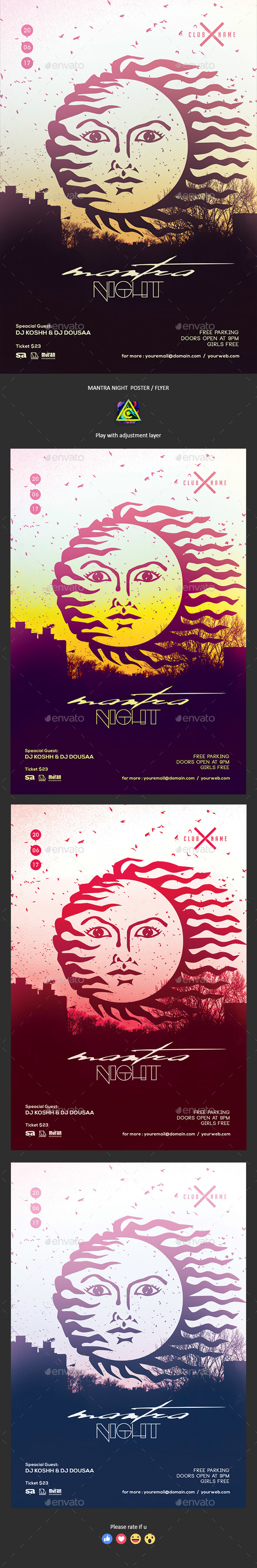 Mantra Night Party Poster / Flyer - Clubs & Parties Events