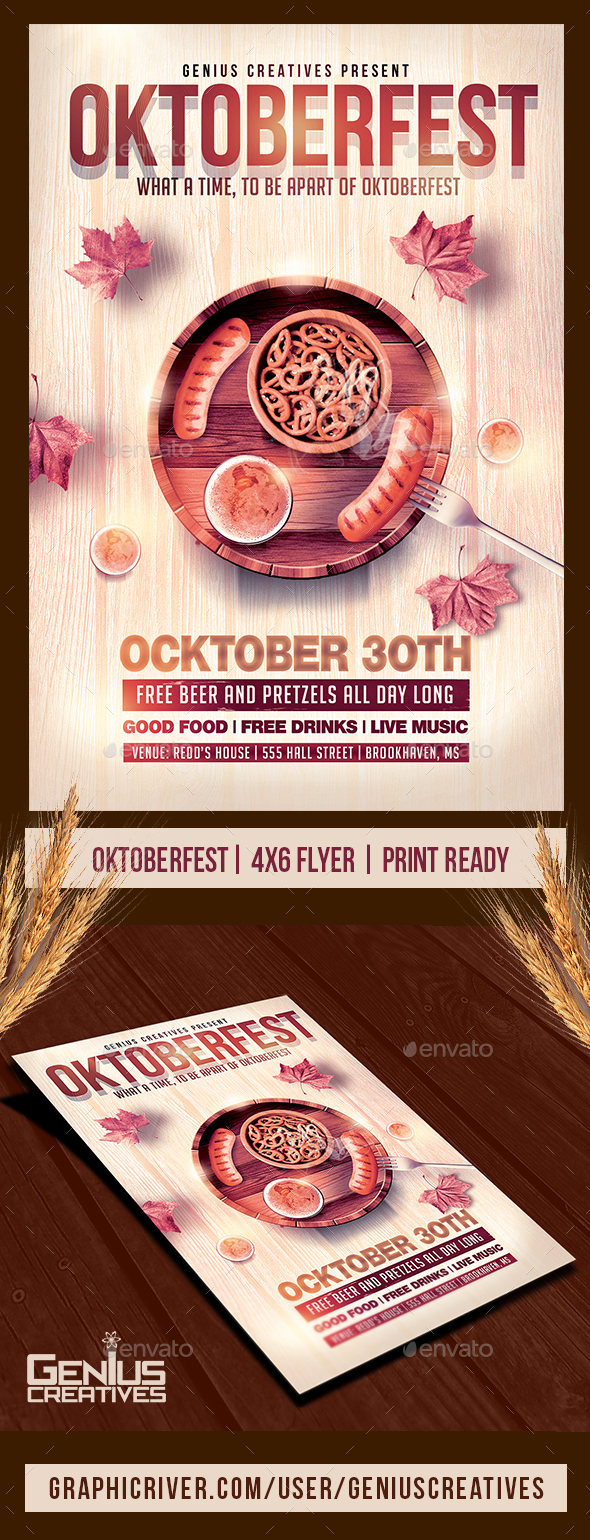 GraphicRiver Oktoberfest Festival Flyer Template 20598192