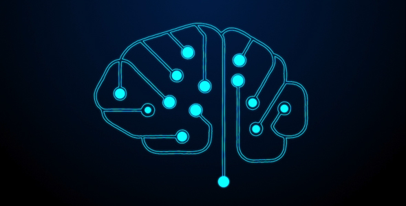 Digital Brain Outlines Artificial Intelligence alt