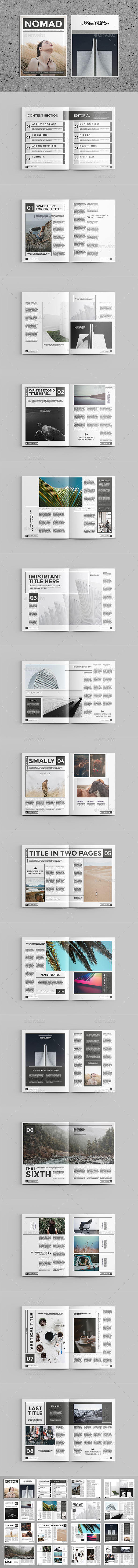 Nomad Magazine Template - Magazines Print Templates