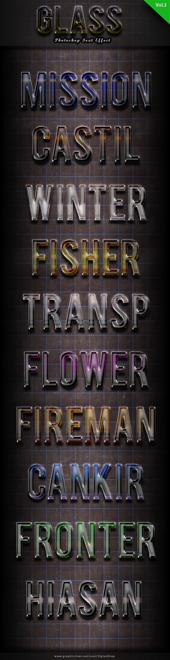 Glass Text Effect vol 3 - Text Effects Styles