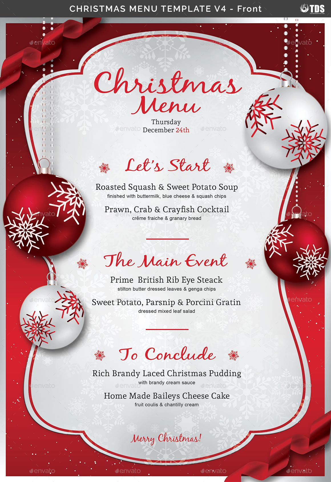 Christmas Menu Template V4 by lou606 | GraphicRiver