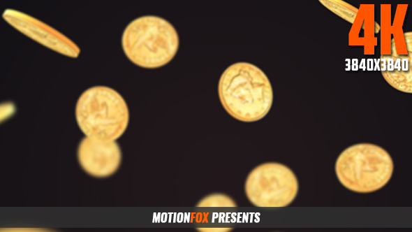 Floating Gold Coins 4K