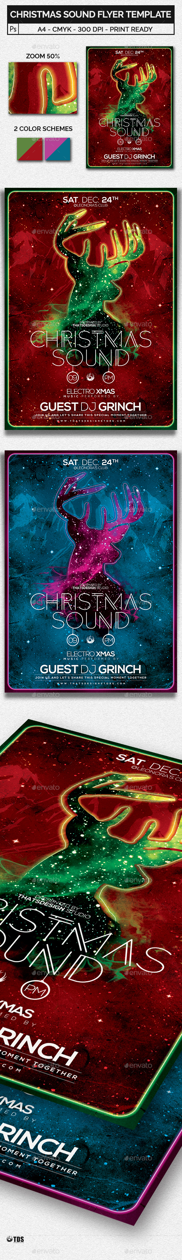 Christmas Sound Flyer Template - Holidays Events