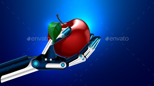 An Artificial Limb Holding a Apple - Miscellaneous Conceptual