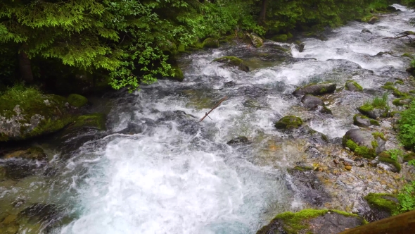 Beautiful Waterfals in Mountains