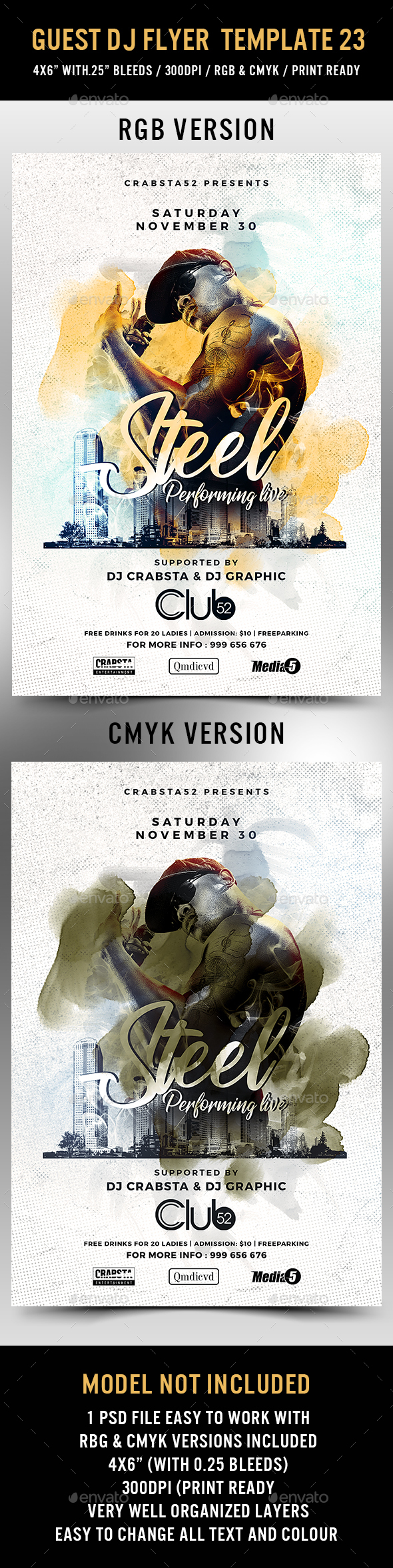 Guest DJ Flyer Template 23 - Flyers Print Templates