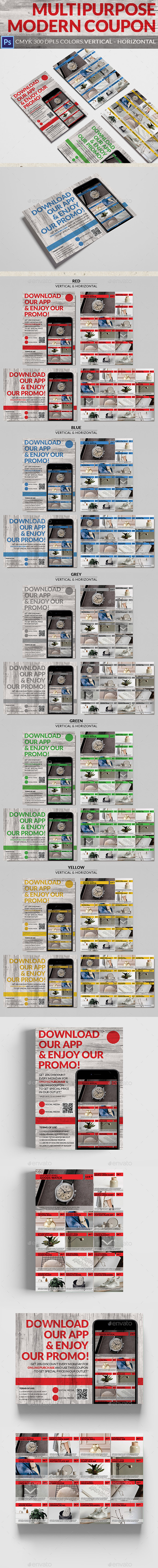 Multipurpose Modern Coupon - Loyalty Cards Cards & Invites