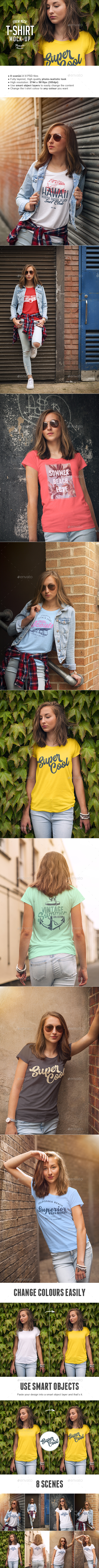 Female T-shirt Mock-up - T-shirts Apparel