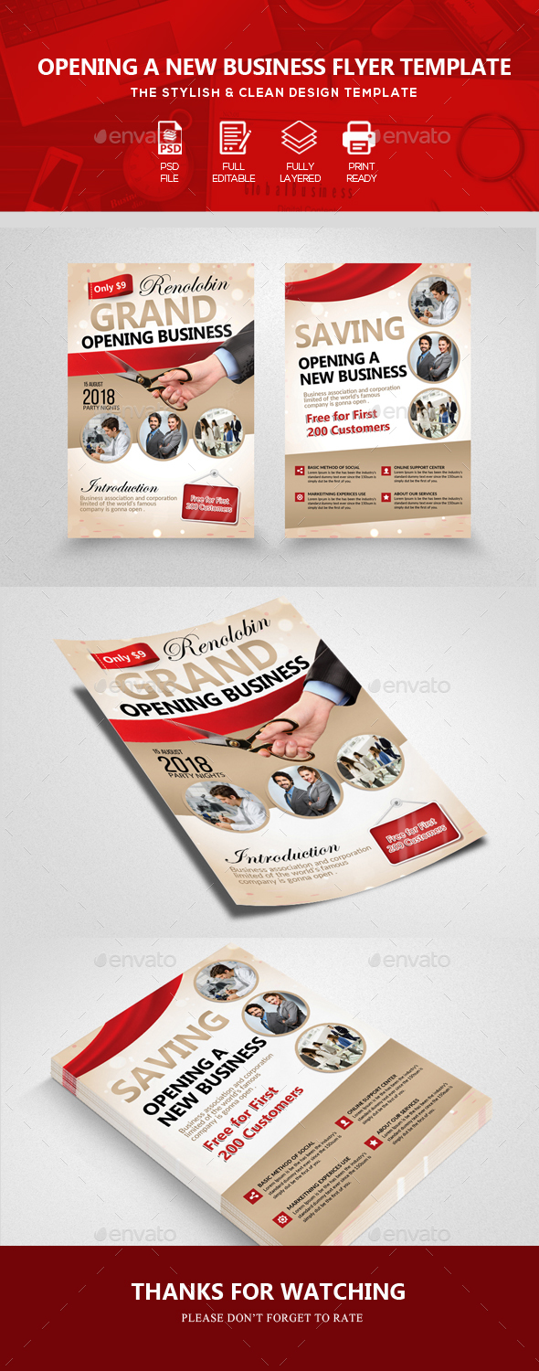 Grand Opening Business Flyer - Corporate Flyers
