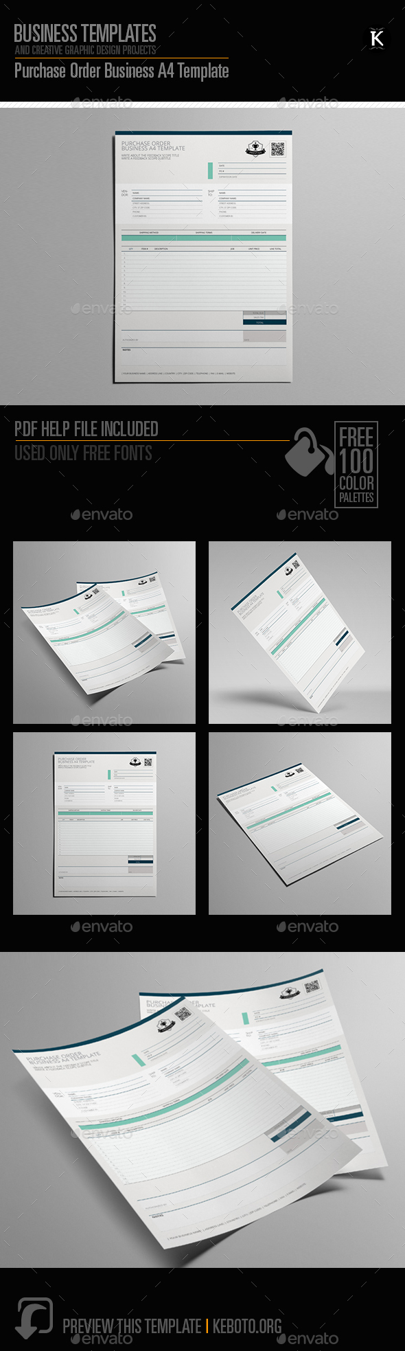 GraphicRiver Purchase Order Business A4 Template 20604700 GraphicRiver Purchase Order Business A4 Template 20604700