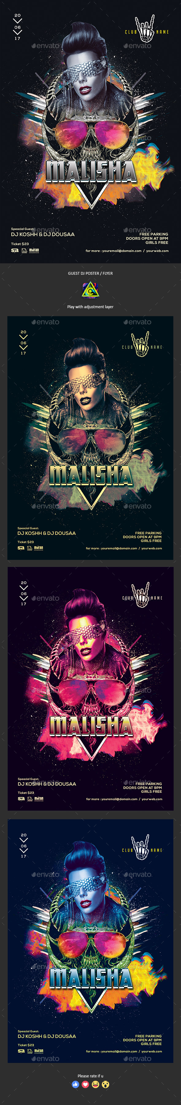 Guest DJ Poster / Flyer - Clubs & Parties Events