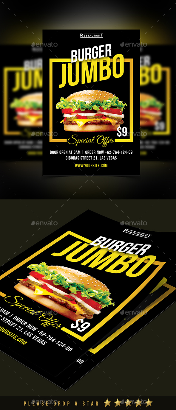 Burger Flyer - Restaurant Flyers