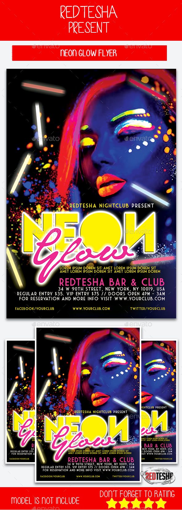 Neon Party Flyer - Events Flyers