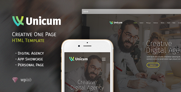 Unicum One Page Creative HTML Template Unicum One Page Creative HTML Template