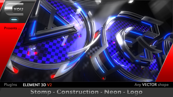 Stomp Construction Neon Logo
