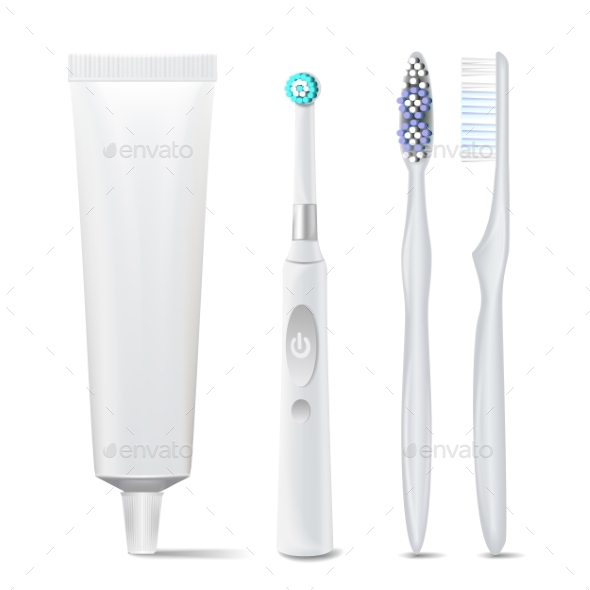 GraphicRiver Electric And Plastic Toothbrush Toothpaste Tube 20606730 GraphicRiver Electric And Plastic Toothbrush Toothpaste Tube 20606730