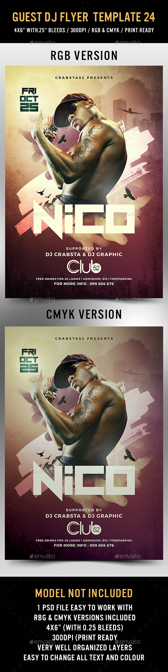 Guest DJ Flyer Template 24 - Flyers Print Templates