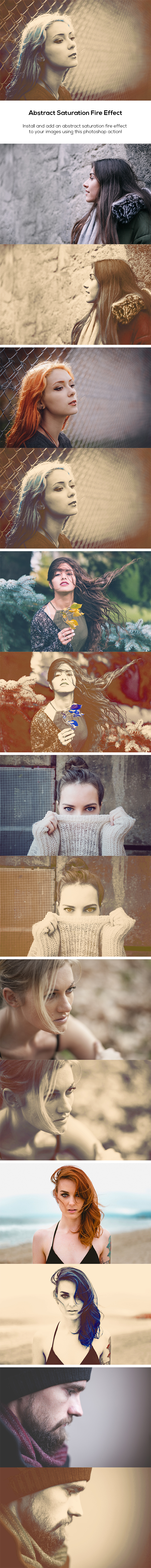 Abstract Saturation Fire Effect - Photo Effects Actions
