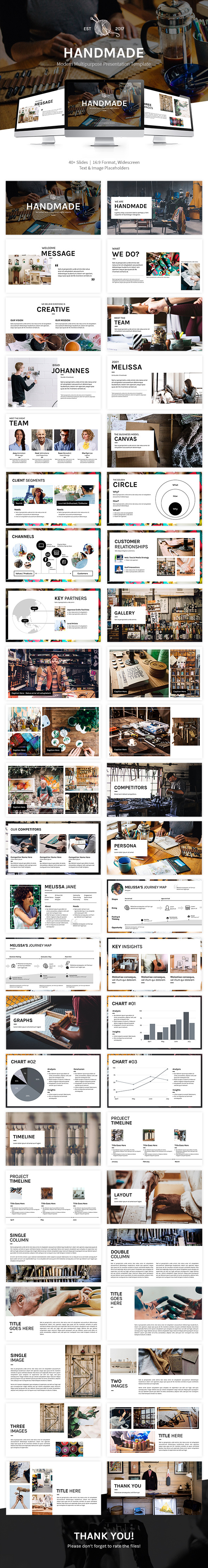 Handmade Multipurpose Keynote Presentation Template - Keynote Templates Presentation Templates
