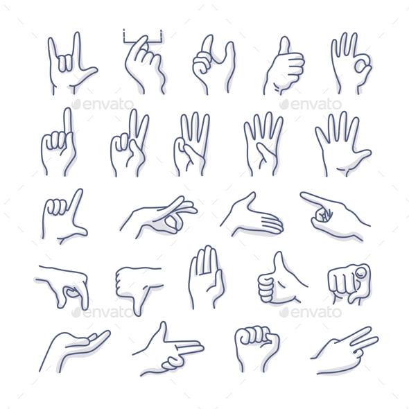GraphicRiver Hands Gestures Doodle Icons 20607068 GraphicRiver Hands Gestures Doodle Icons 20607068