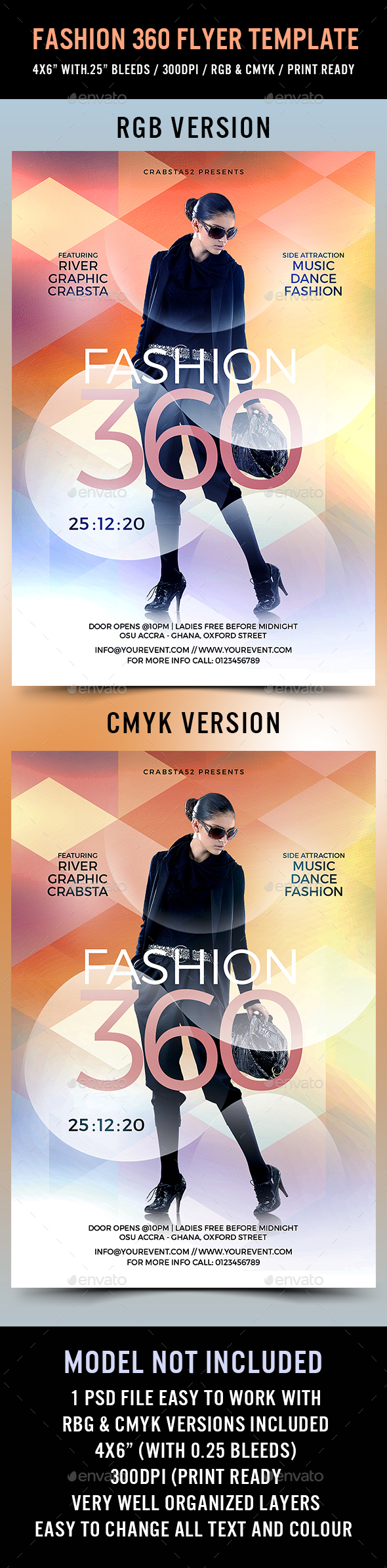 Fashion 360 Flyer Template - Flyers Print Templates