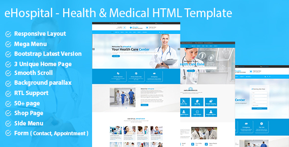 eHospital - Health & Medical HTML Template by unlockdesign | ThemeForest