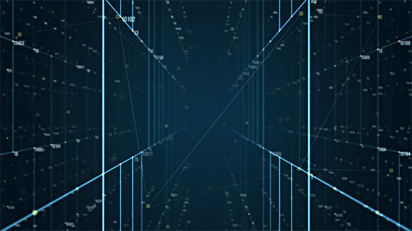 Digital Data Server Network - Abstract Background