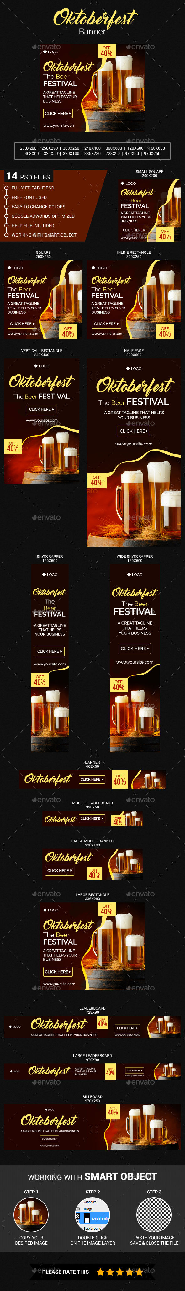 Oktoberfest Banner - Banners & Ads Web Elements