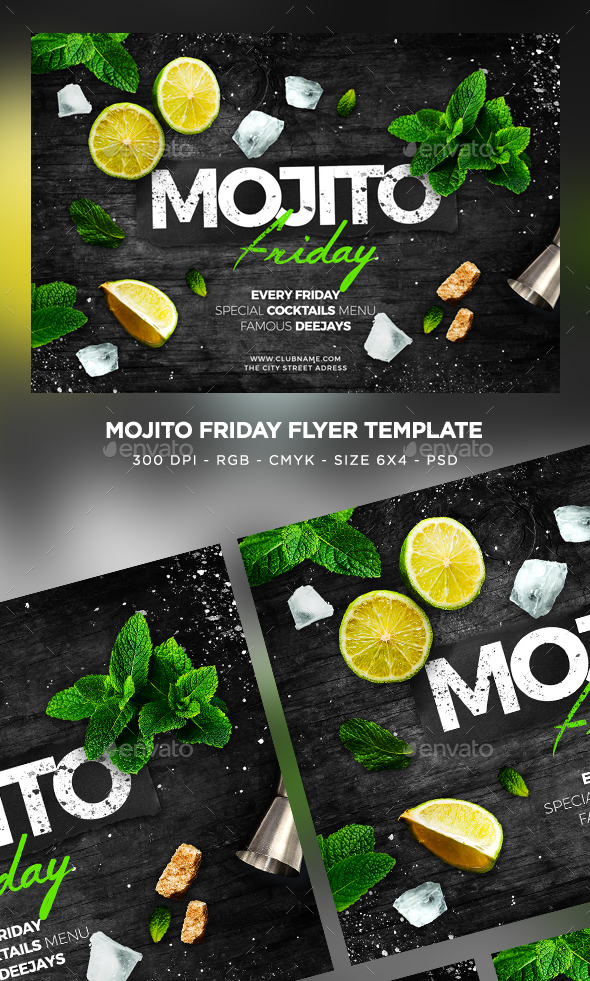 Mojito Friday Flyer - Clubs & Parties Events