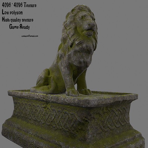 lion statue - 3Docean 20610013