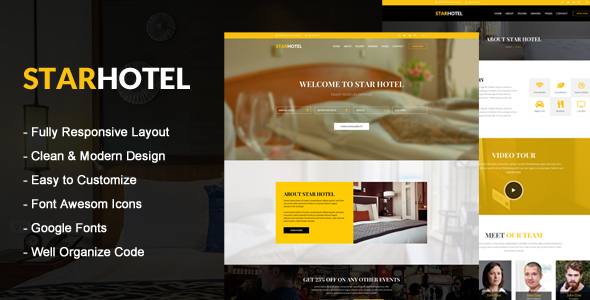 STAR HOTEL - Hotel & Resort HTML5 Template