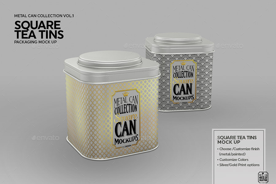 Download Two Metallic Alluminium Cans Mockup