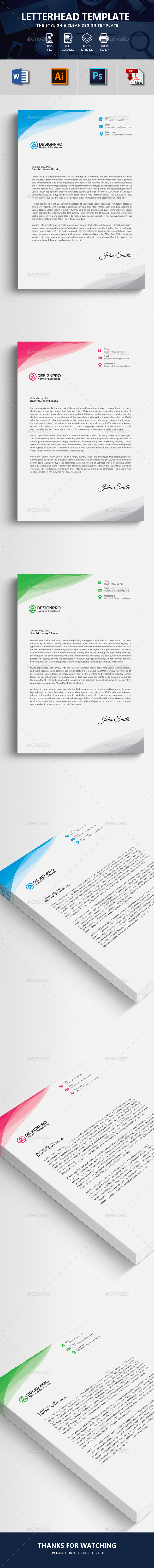 Letterhead Template - Stationery Print Templates